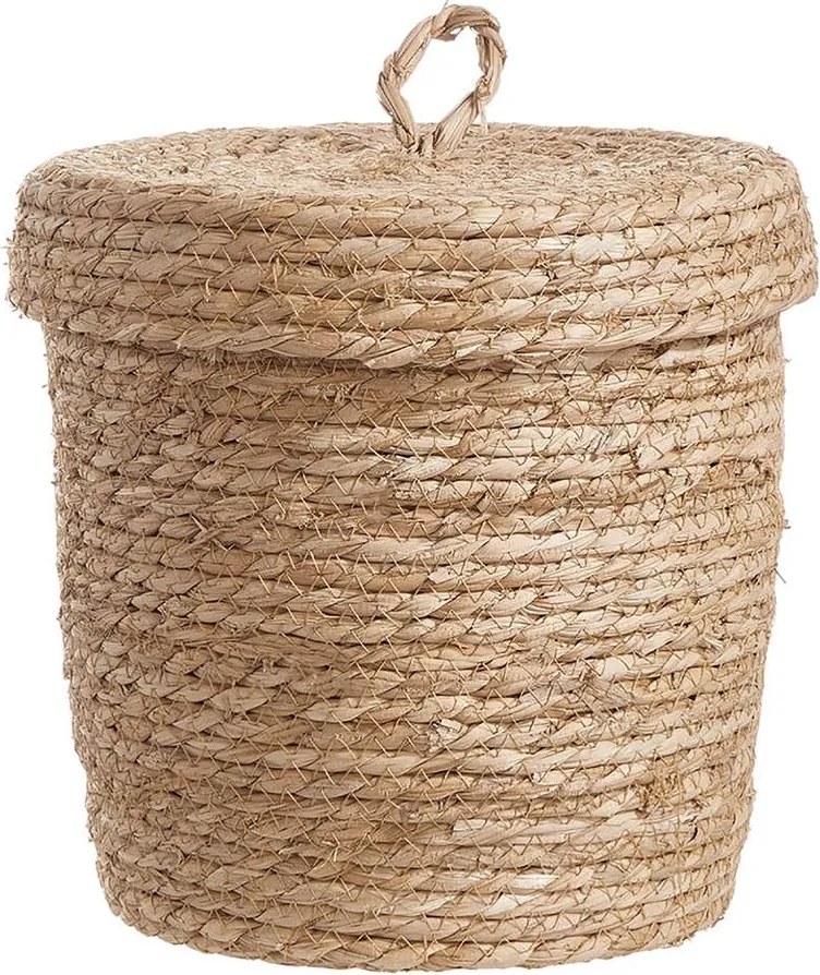 RUSH ROPE tengerifű kosár fedéllel Ø 25 cm