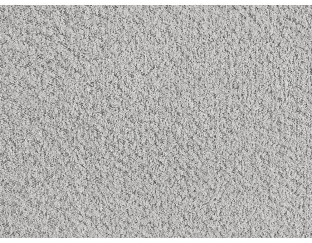 Világosszürke kárpitozott ágyneműtartós-ágytámla nélkül franciaágy ágyráccsal 180x200 cm Inera – Bobochic Paris