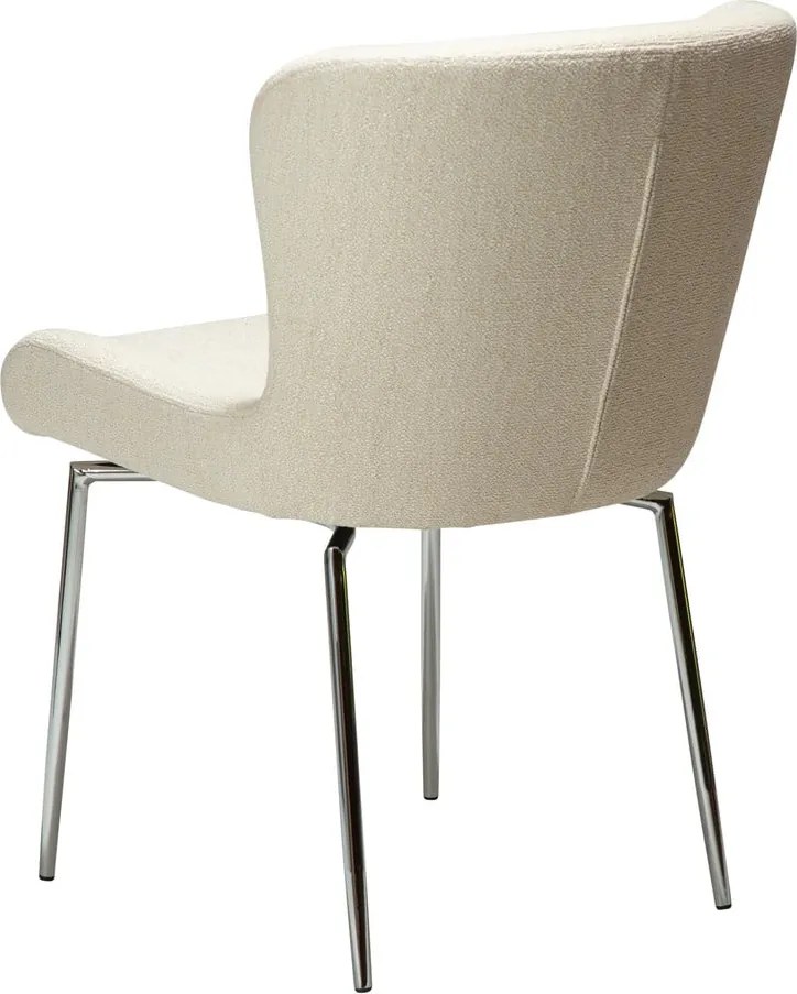Krémszínű kárpitozott étkezőszék Glam – DAN-FORM Denmark