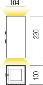 REDO 90231 HUB Modern Kültéri Fali Lámpa LED IP54