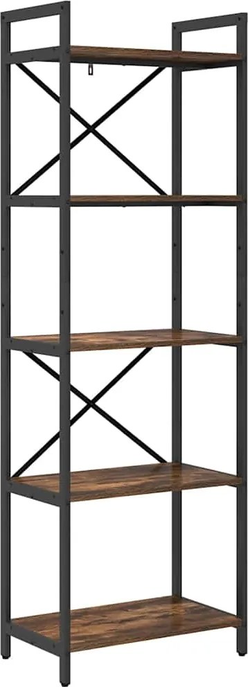 vidaXL Könyvespolc Füstölt tölgy 56 x 34 x 171 cm Faanyag