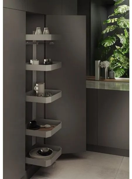 Konyhai fémrács, kamravasalás, 450mm, króm-fehér, részleges kihúzású, 5 kosár, nyíló ajtóhoz SIGE PRO LINE 295