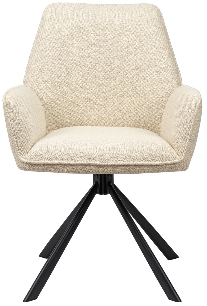 MAZZONI EXPORT YUNI Krémszínű (Monza 90 szövet) - MODERN BOUCLÉ KÁRPITOZOTT FORGÓSZÉK NAPPALIBA/ÉTKEZŐBE/LOFT IRODÁBA