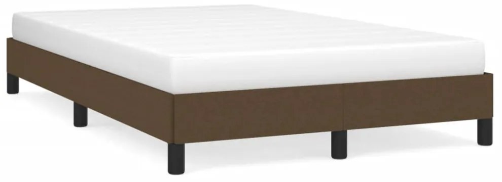 ágykeret matrac nélkül sötétbarna 120x190 cm szövet