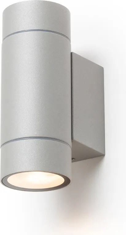 RENDL MIZZI NEW II fali lámpa ezüstszürke 230V LED GU10 2x8W IP65
