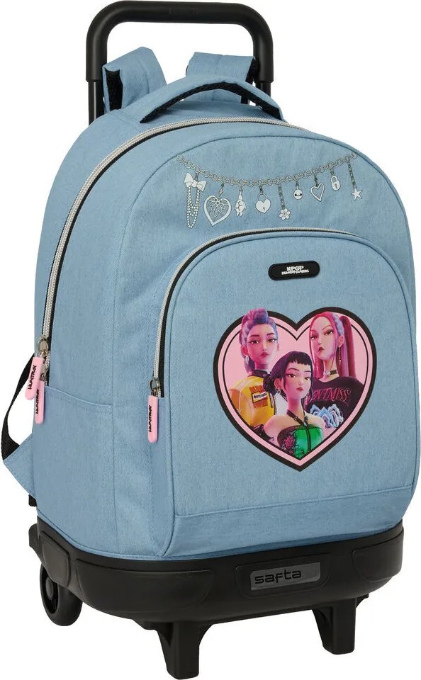 K-pop Démonvadászok Denim Dreams prémium gurulós iskolatáska, táska 45 cm
