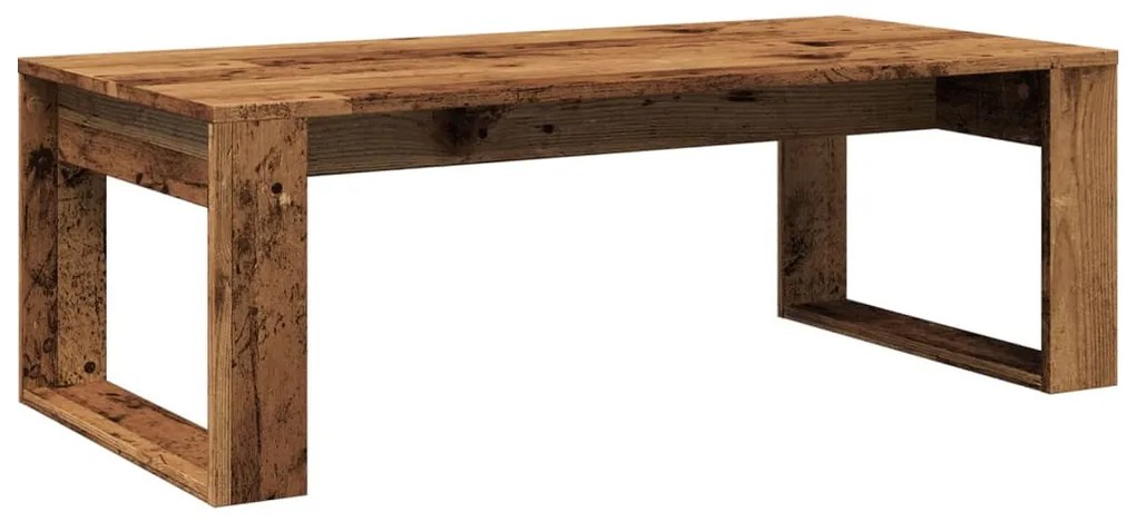 antik fa színű szerelt fa dohányzóasztal 102 x 50 x 35 cm
