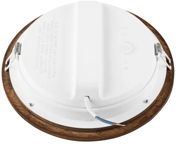 LED Beépíthető lámpa WOODY SPOT LED/23,5W/230V 4000K cseresznye ø 23,5 cm