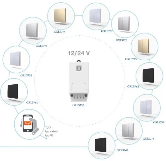 Kinetikus vezeték nélküli kapcsoló 2P IP67 arany
