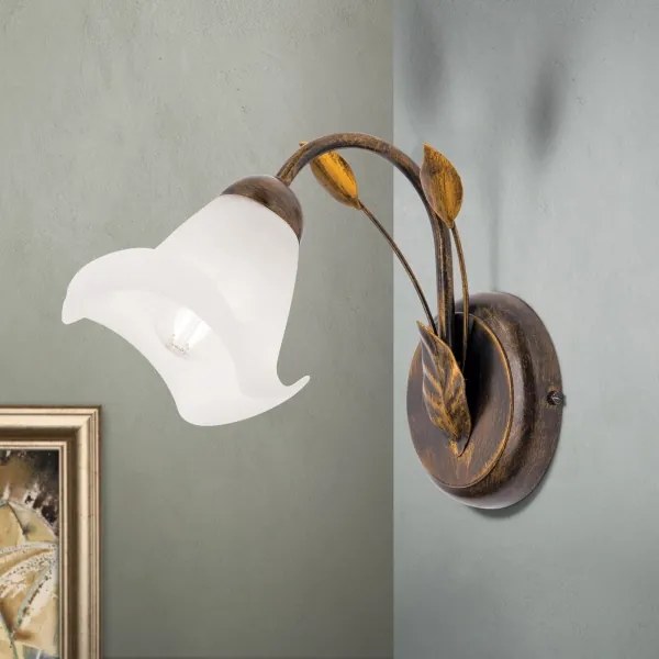 Orion WA 2-1372/1 - Fali lámpa SISI 1xE14/40W/230V bronz/patinás