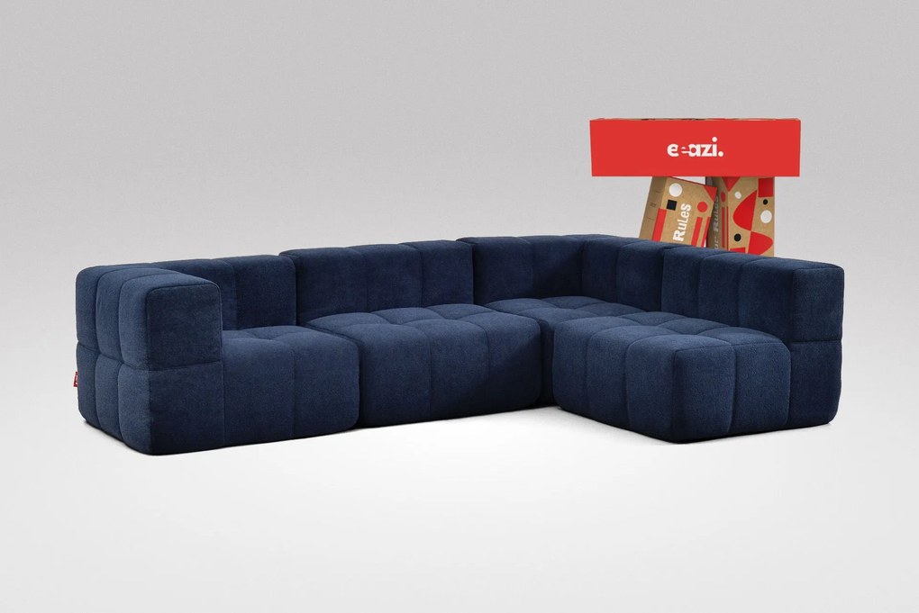 4 Teiliges Modulares Sofa – Blau