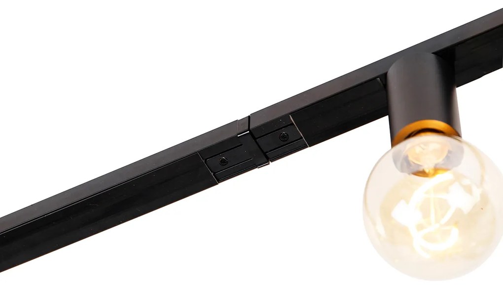 Modern 1 fázisú sínrendszer 5 lámpával, E27 foglalattal, fekete - Jeana