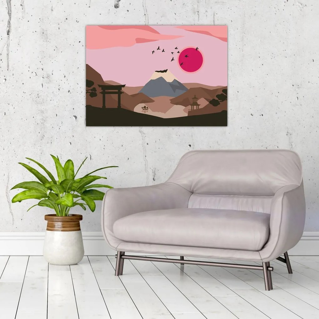 Üveg kép - Japán N⁰2 (70x50 cm)