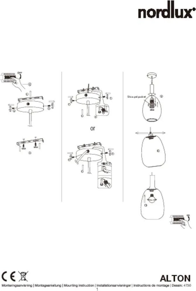 Nordlux modern függeszték alton 23 fekete füstös nor47303047
