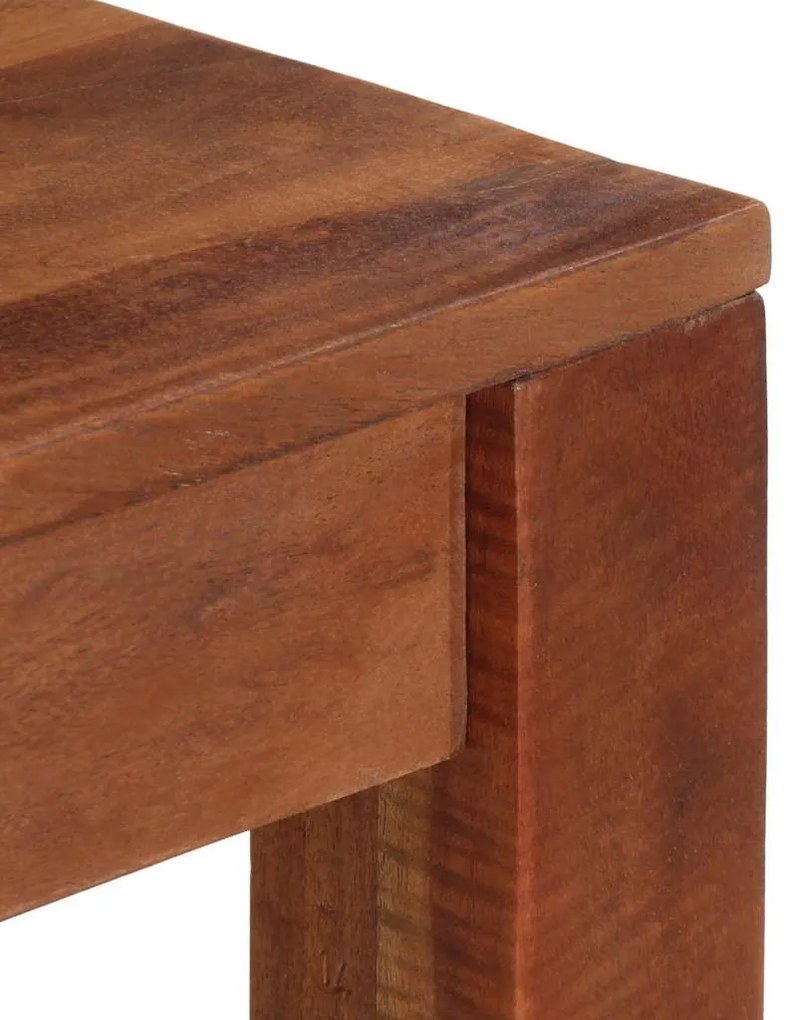 vidaXL konzolasztal 120x30x76 cm tömör fa akácfa