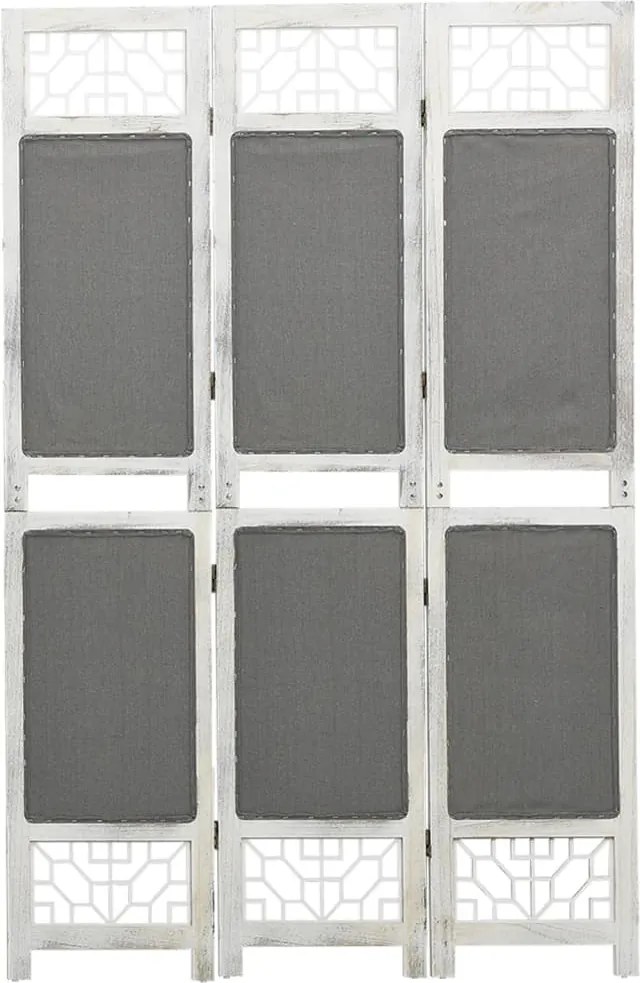 vidaXL szürke 3 paneles szövetparaván 105 x 165 cm