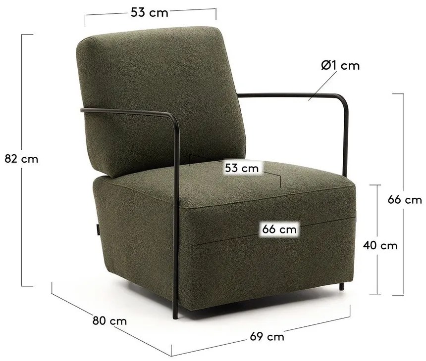 Zöld fotel Gamer – Kave Home