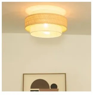 BOHO mennyezeti lámpa 1xE27/60W/230V átm. 40 cm juta/krémszínű