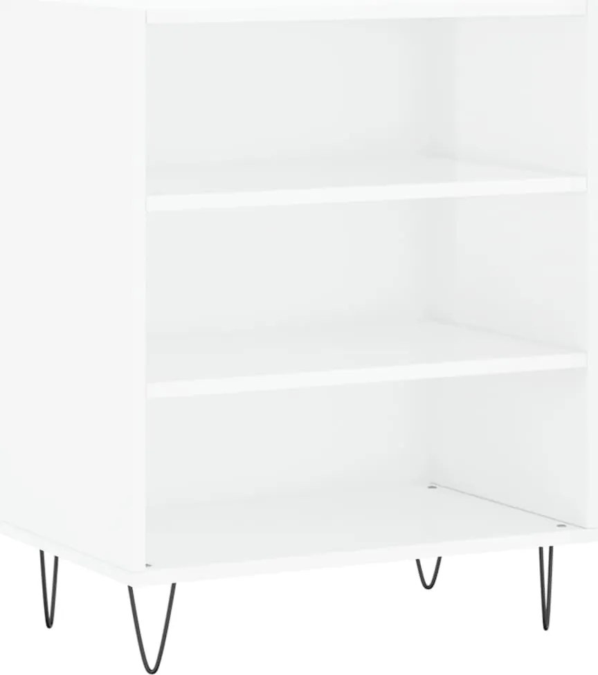 vidaXL magasfényű fehér szerelt fa tálalószekrény 57 x 35 x 70 cm