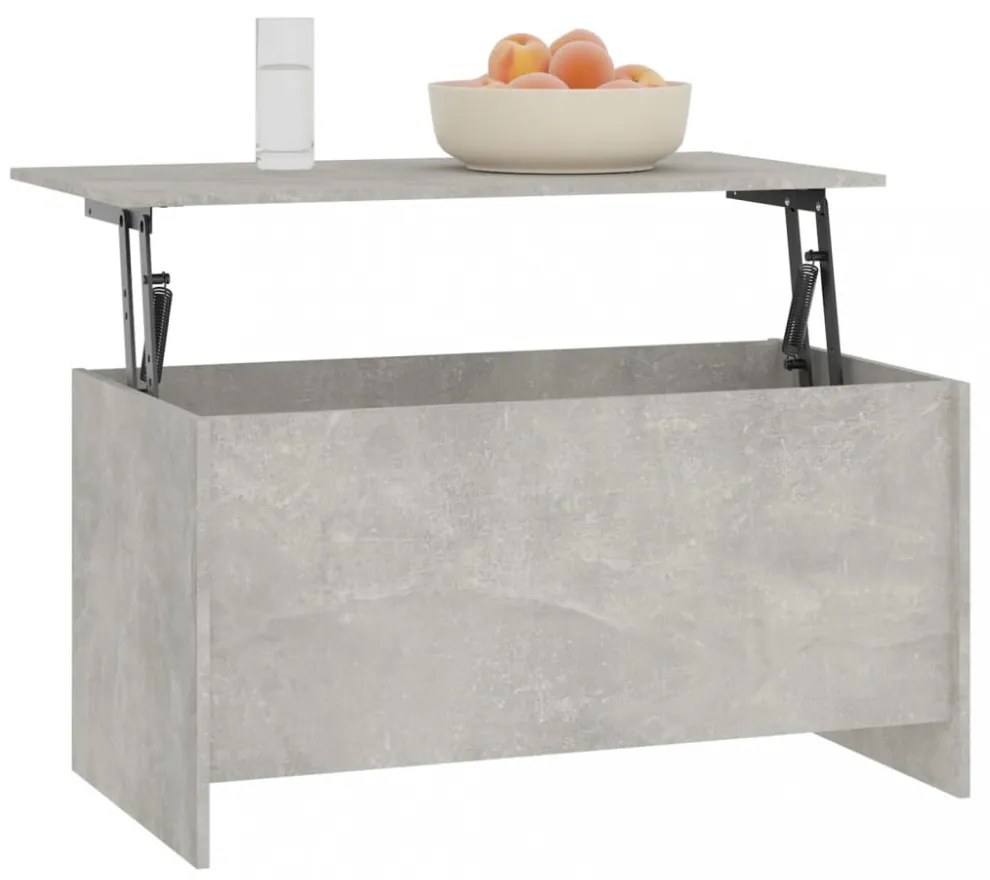 betonszürke szerelt fa dohányzóasztal 102 x 55,5 x 52,5 cm