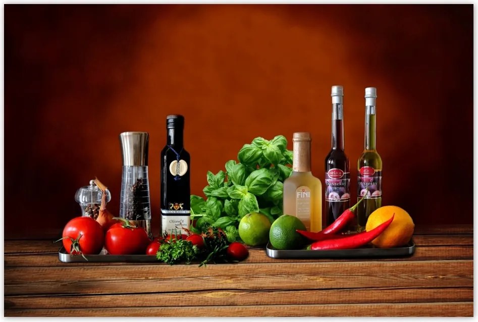 Poszterek 120x80 Zöldségek Gyümölcsök Fűszerek