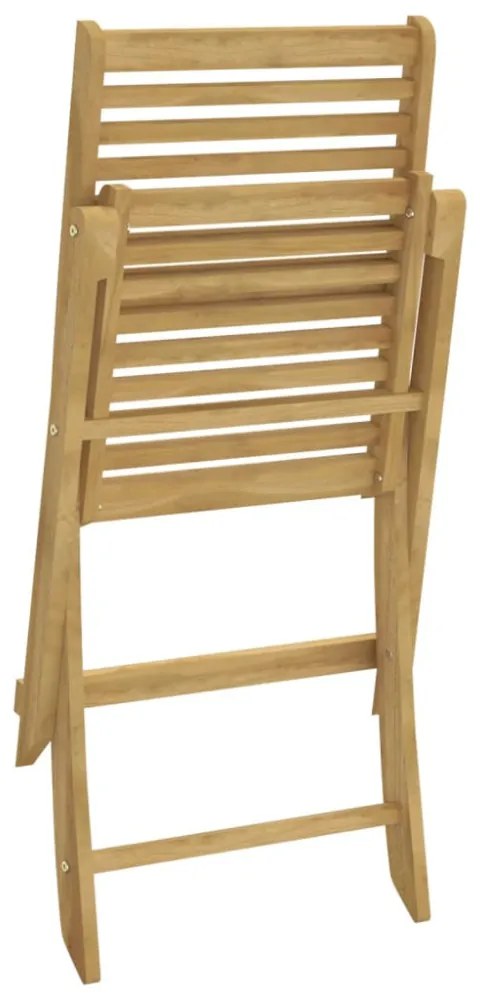 4 db összecsukható tömör akácfa kerti szék 48,5x61,5x87 cm