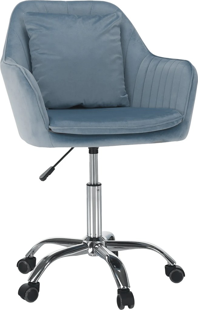 Irodai szék, kék Velvet szövet/króm, KLIAN