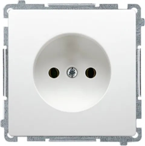 Kontakt Simon Basic Egyetlen Fali Aljzat Földelés Nélkül Fehér BMG1.01/11