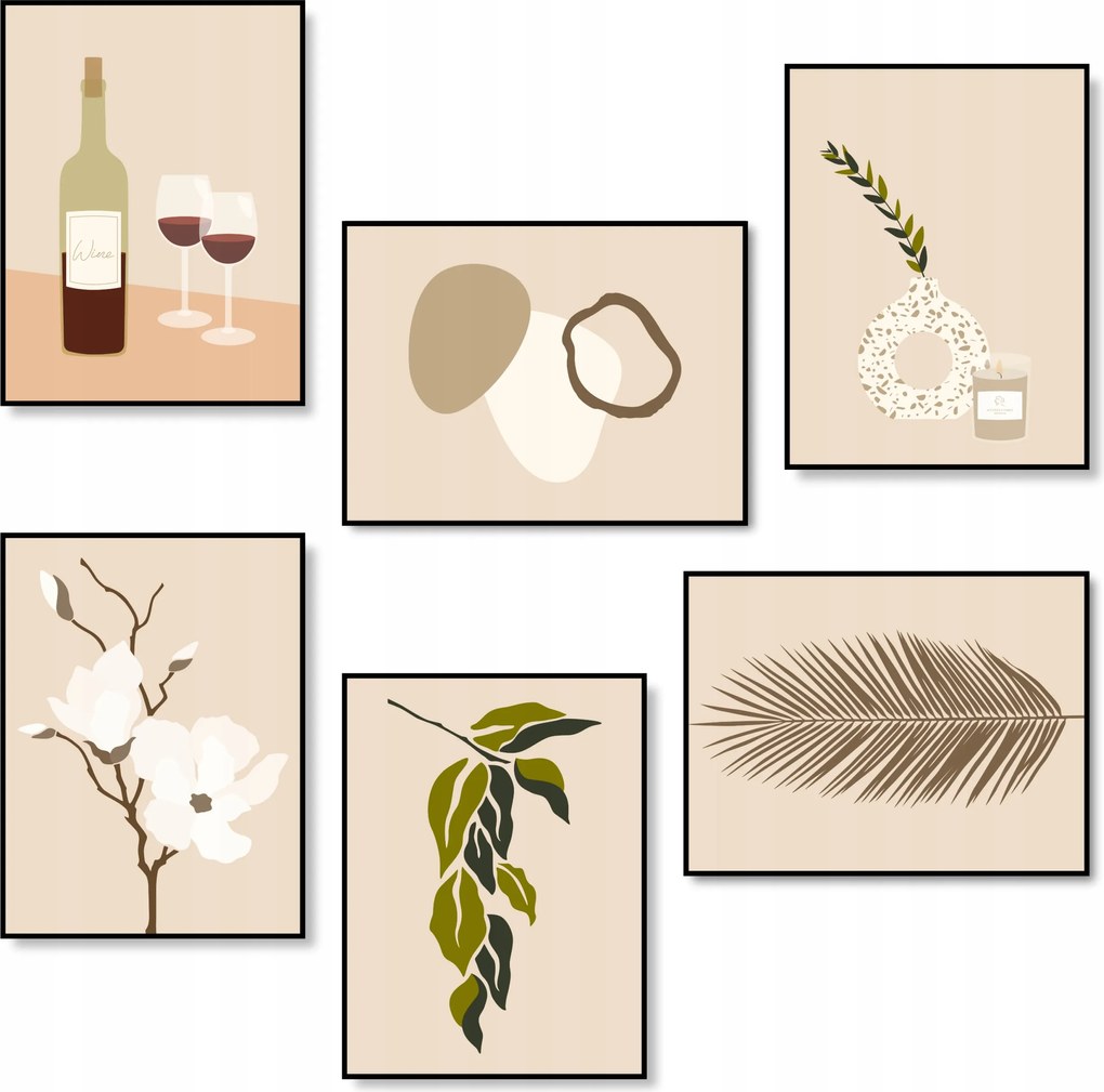 Minimalista Poszterek A3 Készlet 6 db Képek A Nappaliba Poszter Sok minta