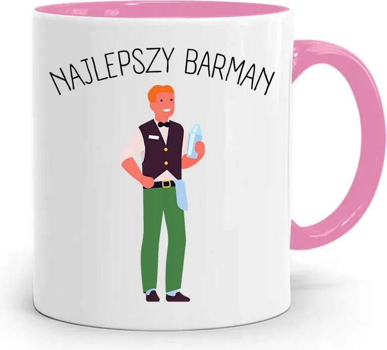 Rózsaszín Bögre Csaposnak Legjobb Csapos Ajándék fényképes nyomtatással