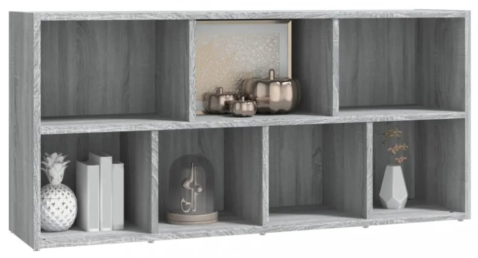 szürke sonoma színű könyvszekrény 50 x 25 x 106 cm