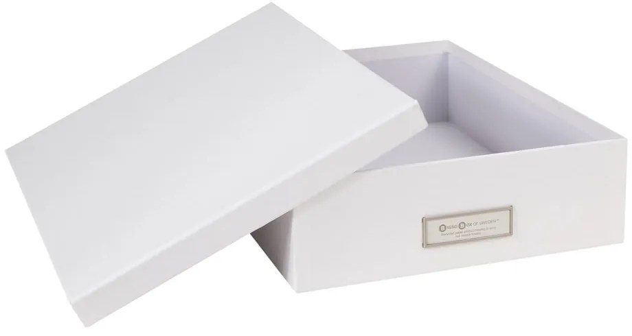 Oskar fehér irattartó doboz címkével, A4 - Bigso Box of Sweden
