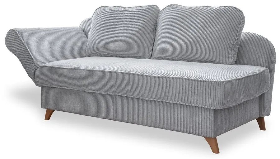 Világosszürke kordbársony heverő (bal oldali) Chic Charlotte – Miuform