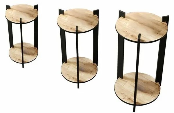 Virágállvány Flower Desk Round - Oak