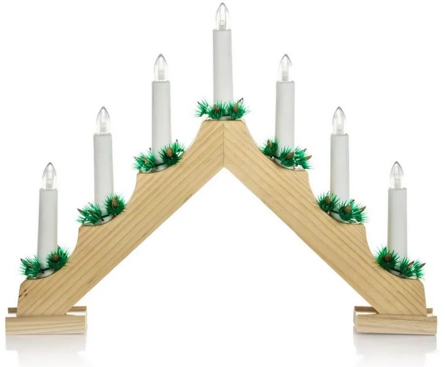 Retlux - LED Karácsonyi gyertyatartó 7xLED/2,6W/230V fa
