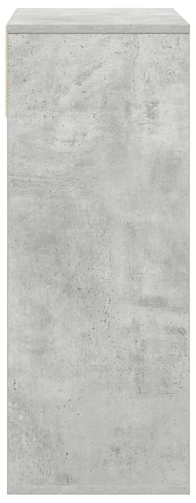 könyvszekrény betonszürke 66x31x80 cm szerelt fa