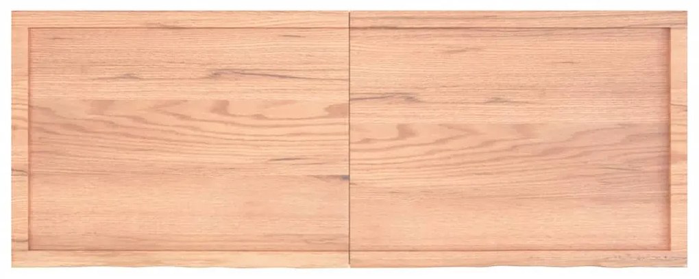 világosbarna kezelt tömör tölgyfa fali polc 160 x 60 x (2-6) cm