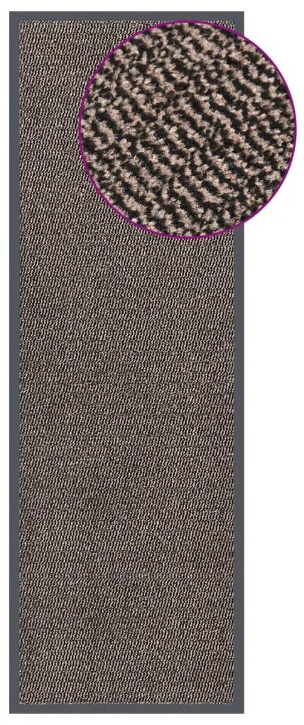 sötétbarna tűzött lábtörlő 60 x 180 cm
