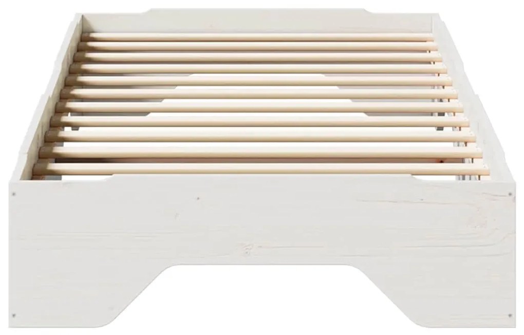 vidaXL ágy matrac nélkül rakásolható fehér 80x200 cm tömör fa