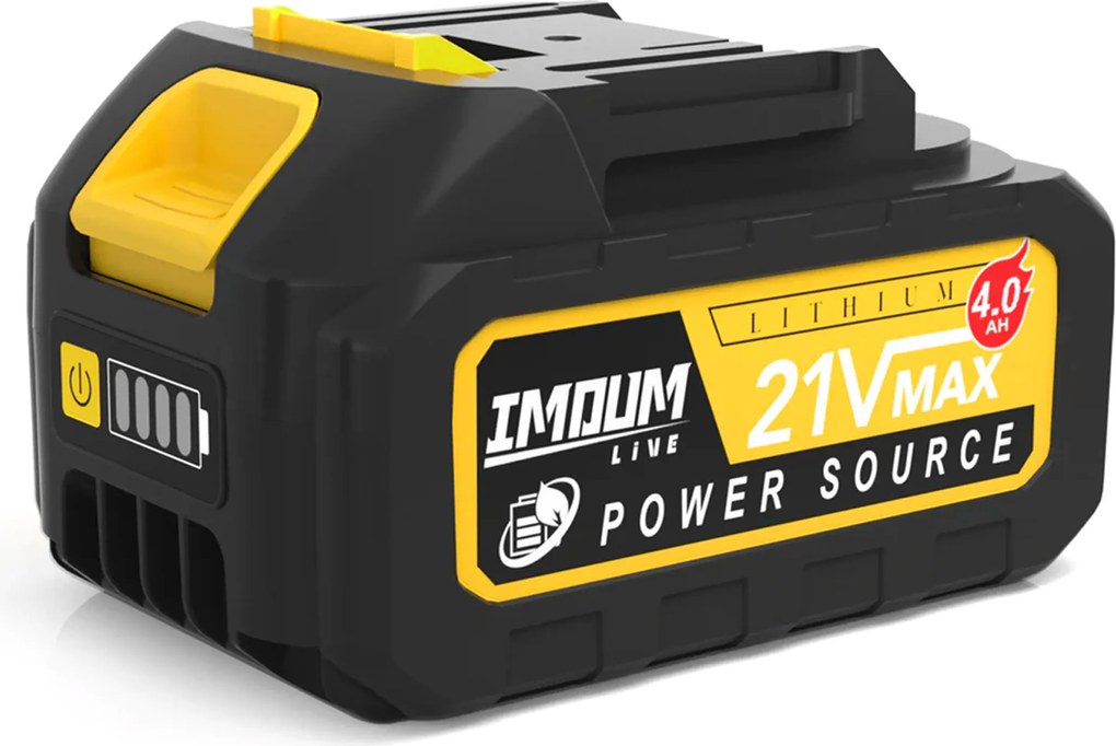 Imoum 21V Max 4Ah Akkumulátor Fűrészhez, Mosóhoz, Ollóhoz, Fűkaszához