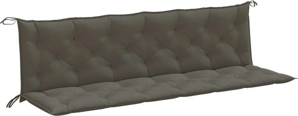 vidaXL 2 db melange sötétszürke szövet kerti padpárna 200 x 50 x 7 cm