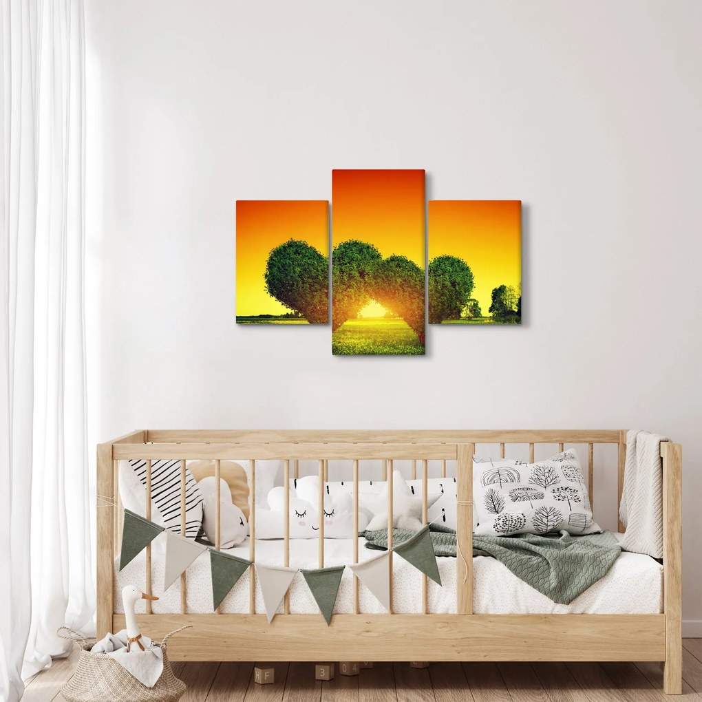Kép - szív a fák tetején (90x60 cm)