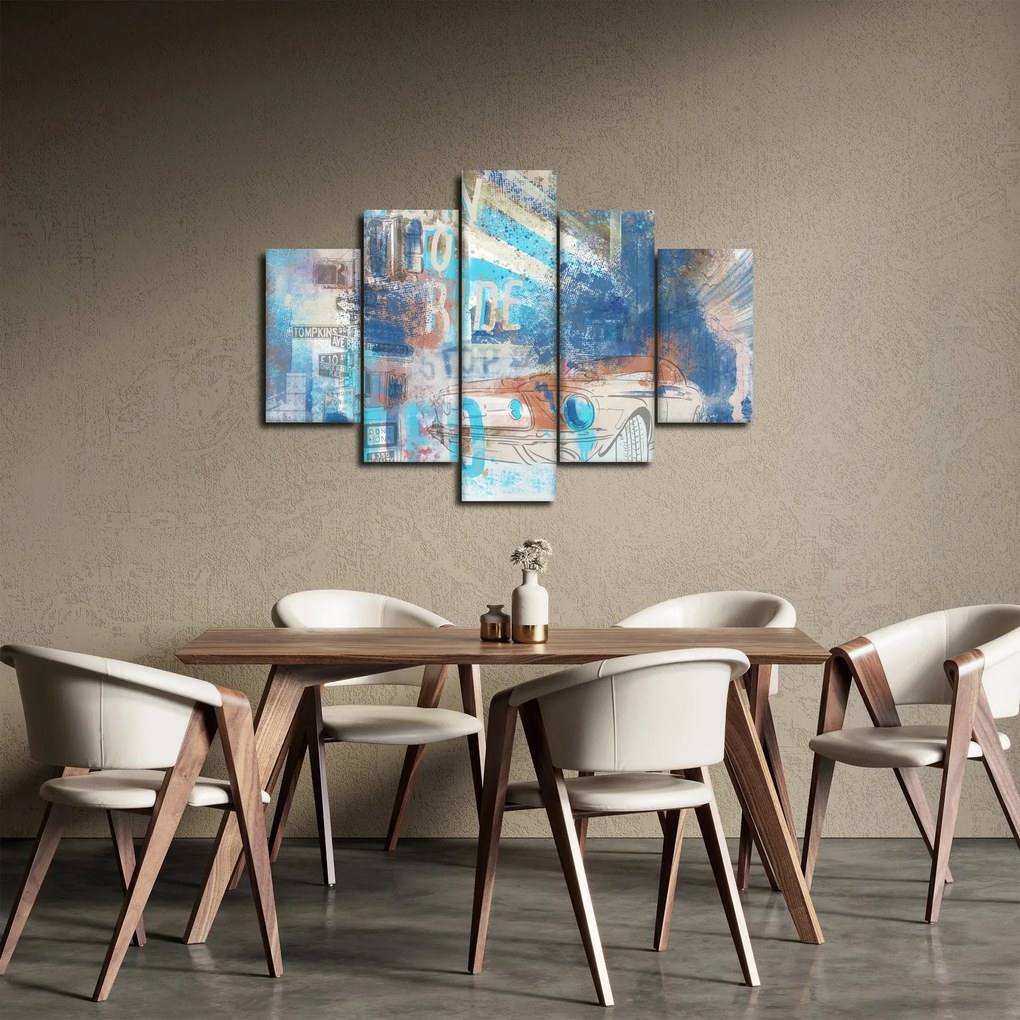 Kép - lovaglásra született, kék tónusok (150x105 cm)