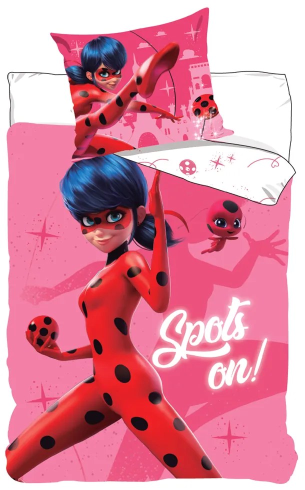 Pamut ágynemű MIRACULOUS - MAGIC LADYBUG 140x200cm