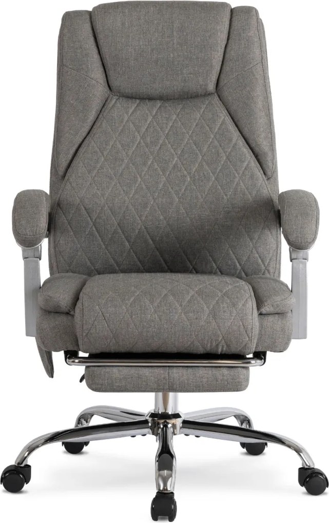 Forgószék masszírozó funkcióval, fűthető funkcióval, szürke színben, szövet kárpittal. GIORGIO