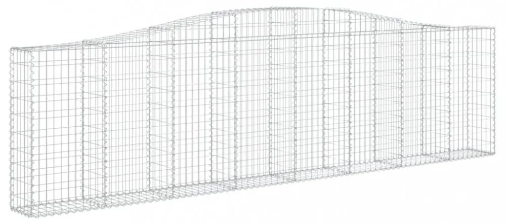 2 db íves horganyzott vas gabion kosár 400x30x100/120 cm