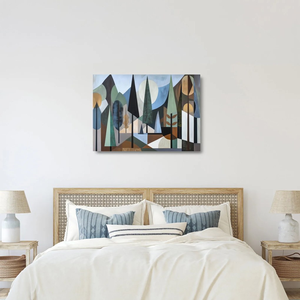 Üveg kép - Természetes geometriai absztrakció II. (70x50 cm)