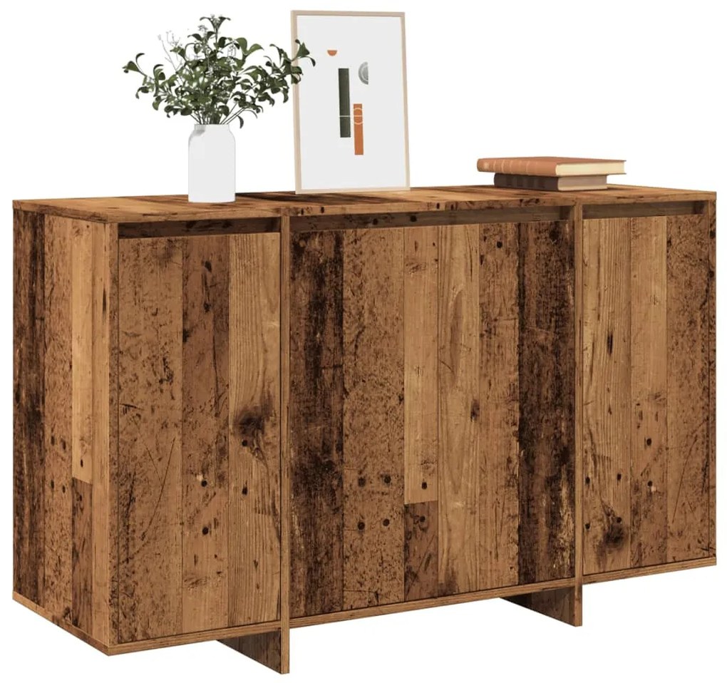 antik fa színű szerelt fa tálalószekrény 120x41x75 cm
