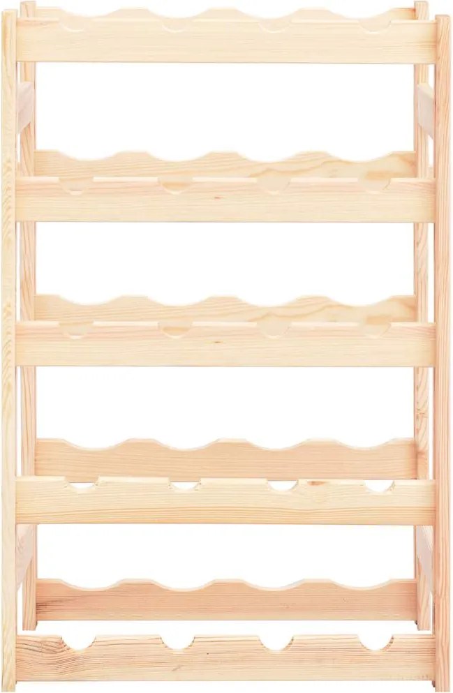 vidaXL fenyőfa bortartó állvány 20 palackhoz