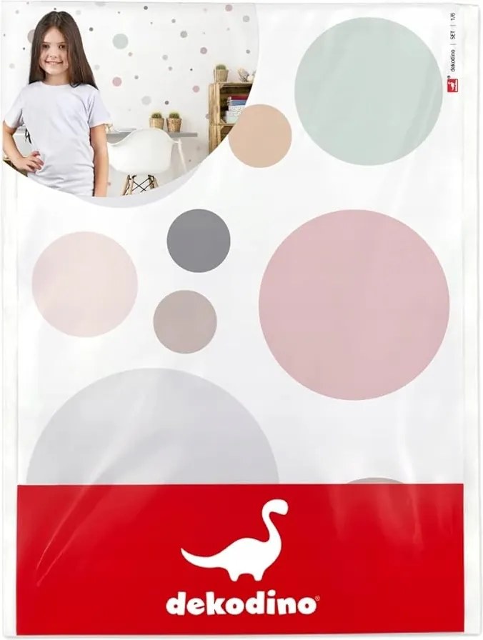 Falmatrica Dekoráció pöttyös pasztell karikák 50 db dekodino